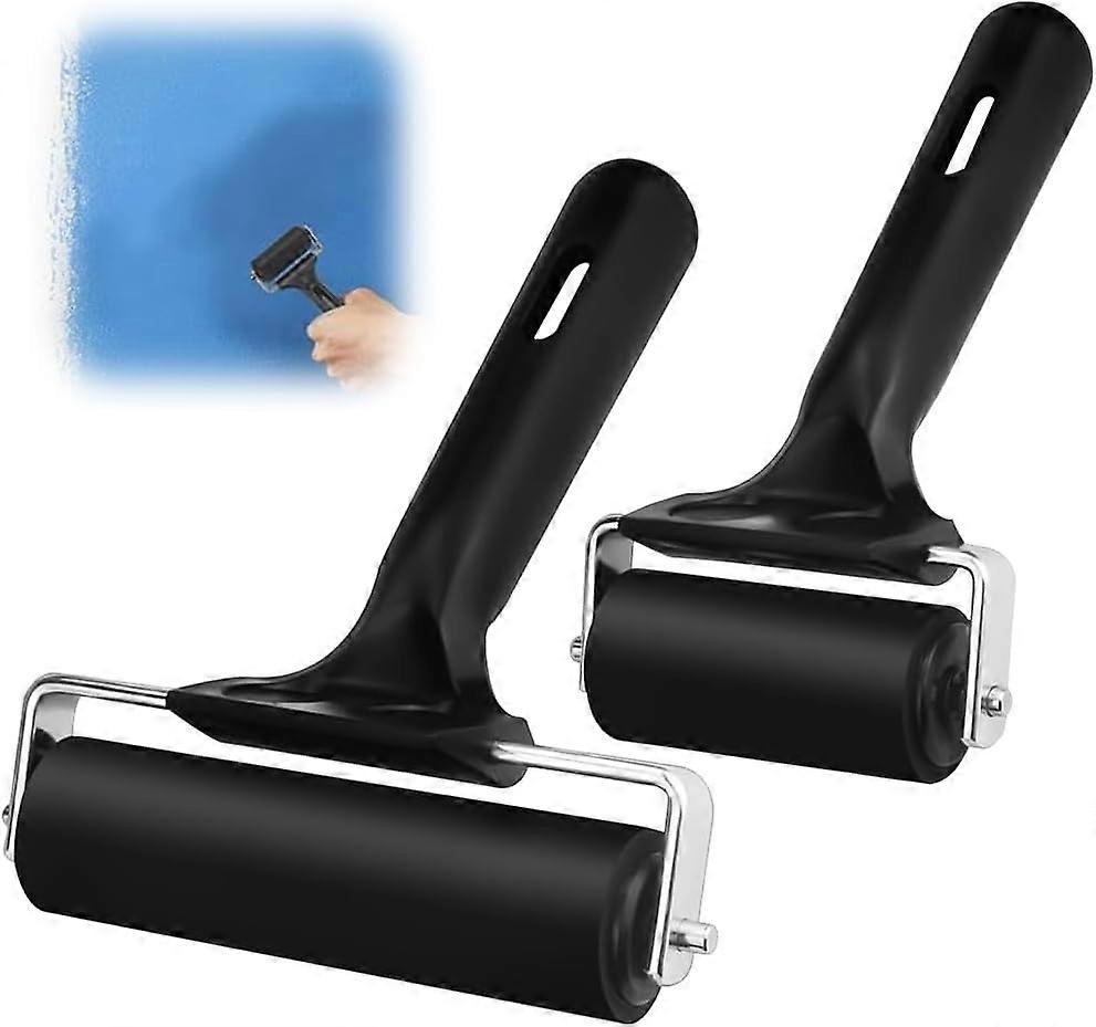2 Pcs Ink Roller, Linocut Roller, Rubber Ink Roller, Rubber Ink Roller for Craft Art Tool, Printing, Wallpaper and Crafts