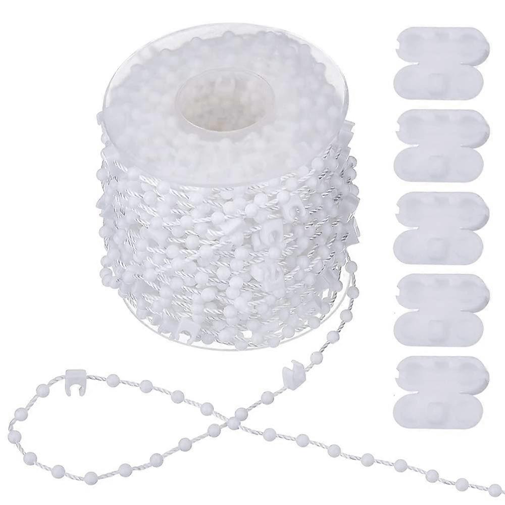 20m Vertical Blind Chain - Vertical Blind Accessories and 5 Blind Cord Connectors - Vertical Blind Bottom Chain for 89mm Slats