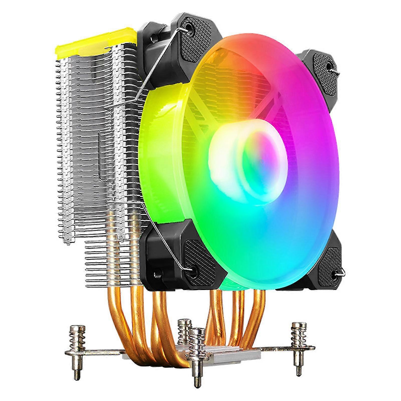 Coolmoon X400 4pin Universal Mute 5v 3pin Argb Colorful Cpu Radiator Cooling Fan For Desktop