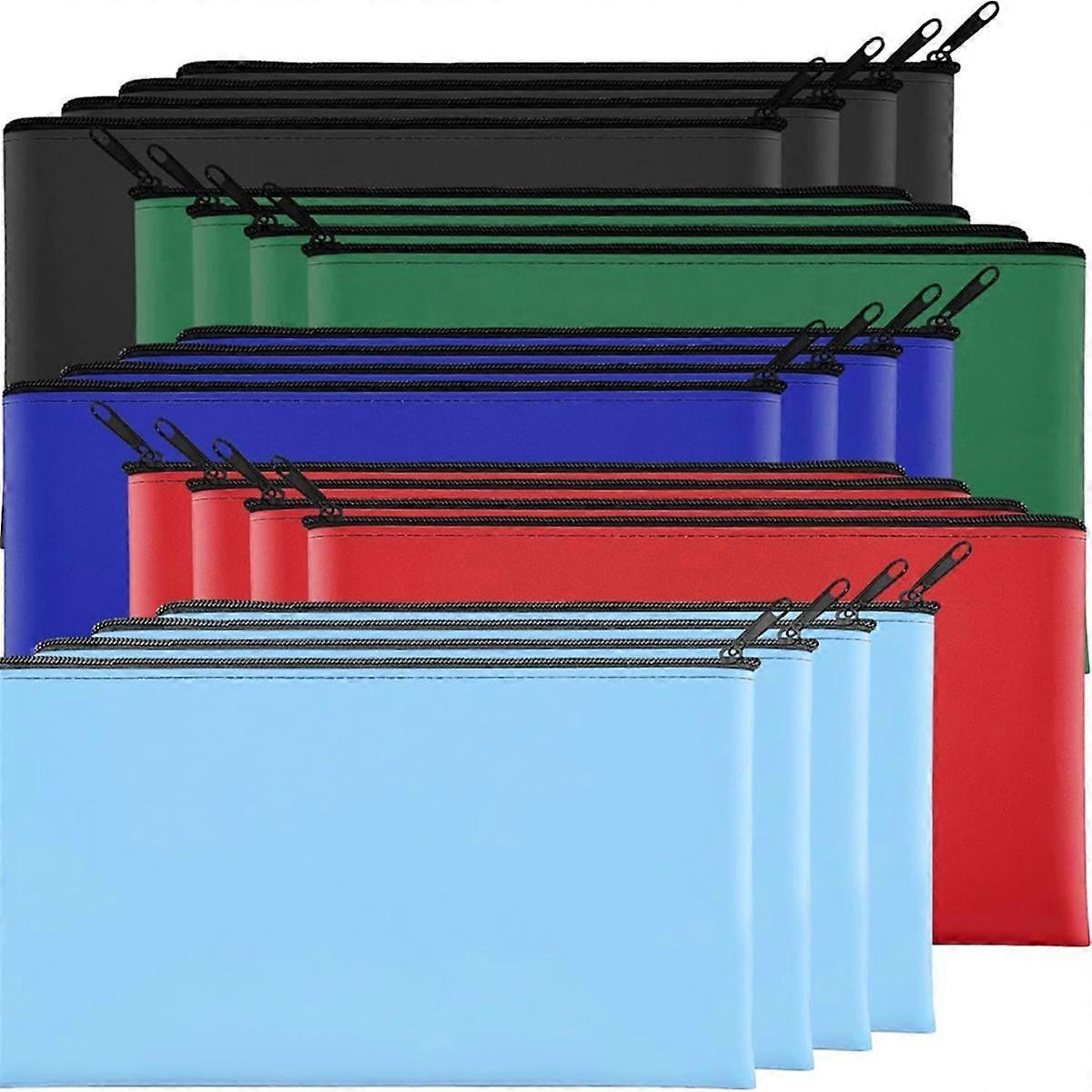 20パックマネーバッグ11.5 x 6.1インチ銀行預金バッグジッパー付きコインコインCos用