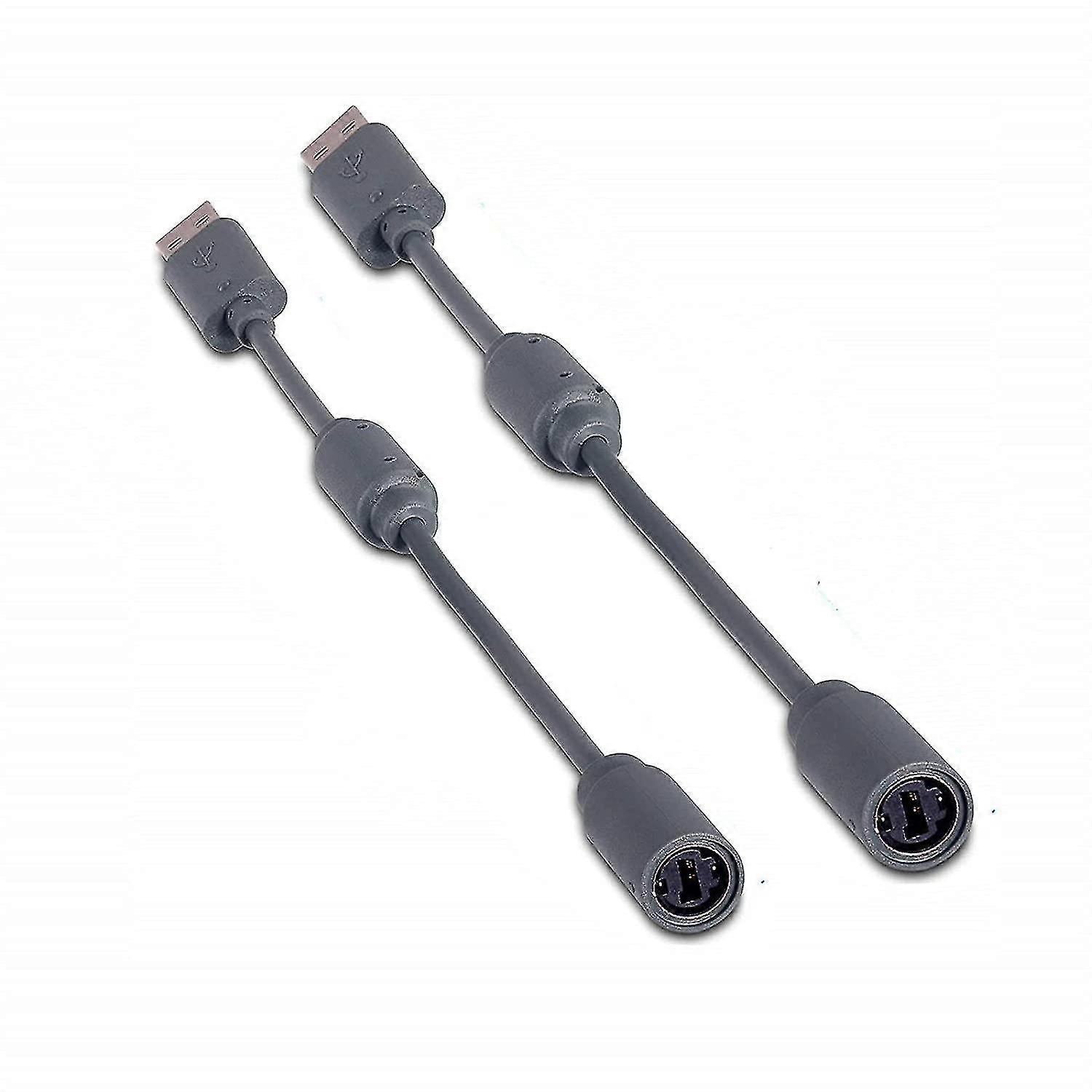 2 Pack Replacement Dongle Usb Breakaway Cable For Xbox 360 Wired Controllers - Dark Grey