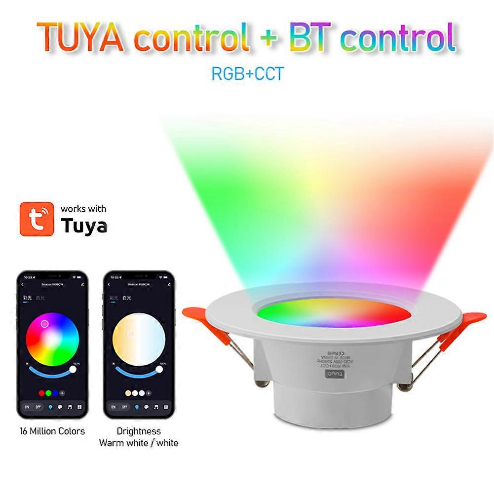 15W Tuya LED Downlight 10W APP Control RGBCW Night Light Smart Home Alexa Google
