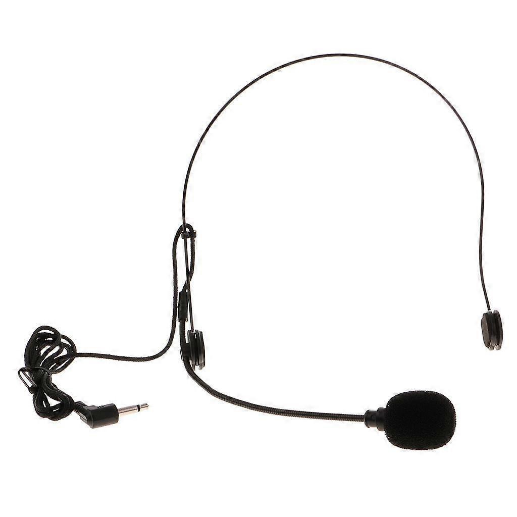 3.5MM Wired Unidirectional Headset Studio Conference Condenser Microphone Black