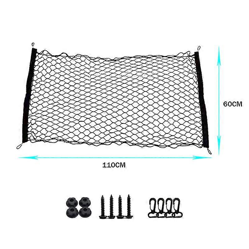 Car Back Rear Mesh Trunk Seat Elastic String Net Magic Sticker Universal Storage Bag Pocket Cage Auto Organizer Seat Back Bag