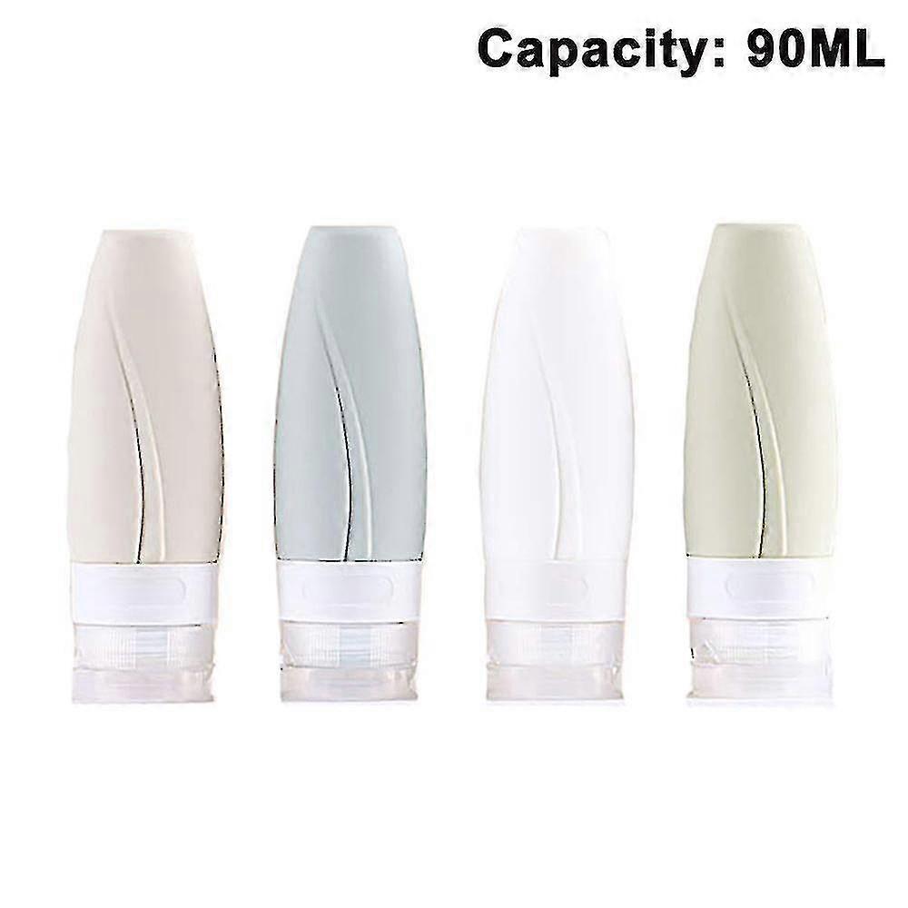 4 Pack Portable Travel Bottles Set, Leak Proof Squeezable Silicon Tubes