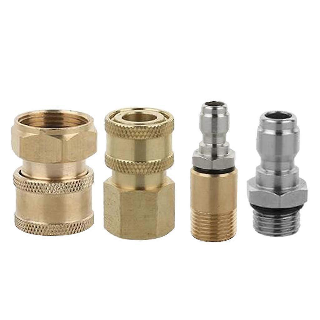 4 Pack Pressure Washer Hose Connector, Quick Coupling, Plug And Socket (4 Sizes)