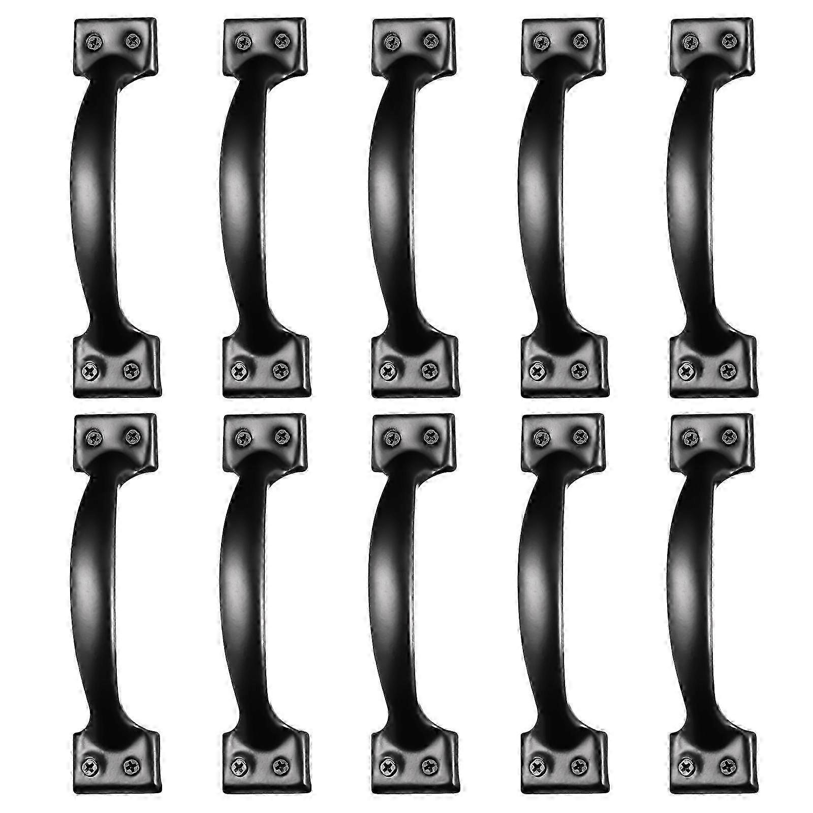 10pcs Home Door Pull Knobs Iron Wardrobe Handles Drawer Pull Bars Cabinet Pulls Household Furniture Handles
