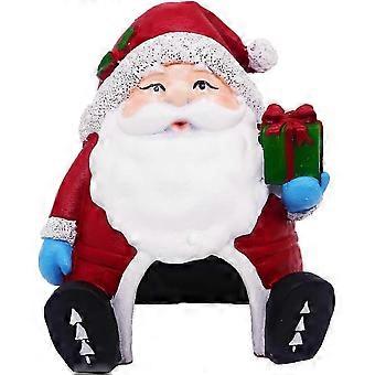 Papá Noel con regalos Adorno de acuario Decoraciones navideñas de pecera para betta que esconde un tanque de 5-30 galones, blanco y rojo hnsz_xnsa