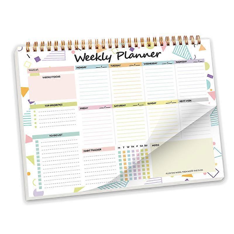 Weekly Planner with Spiral Binding Weekly Notepad Projects Planner Notebook Week Planner Notebook Weekly Organizer Planner Weekly Planning Pad Task No