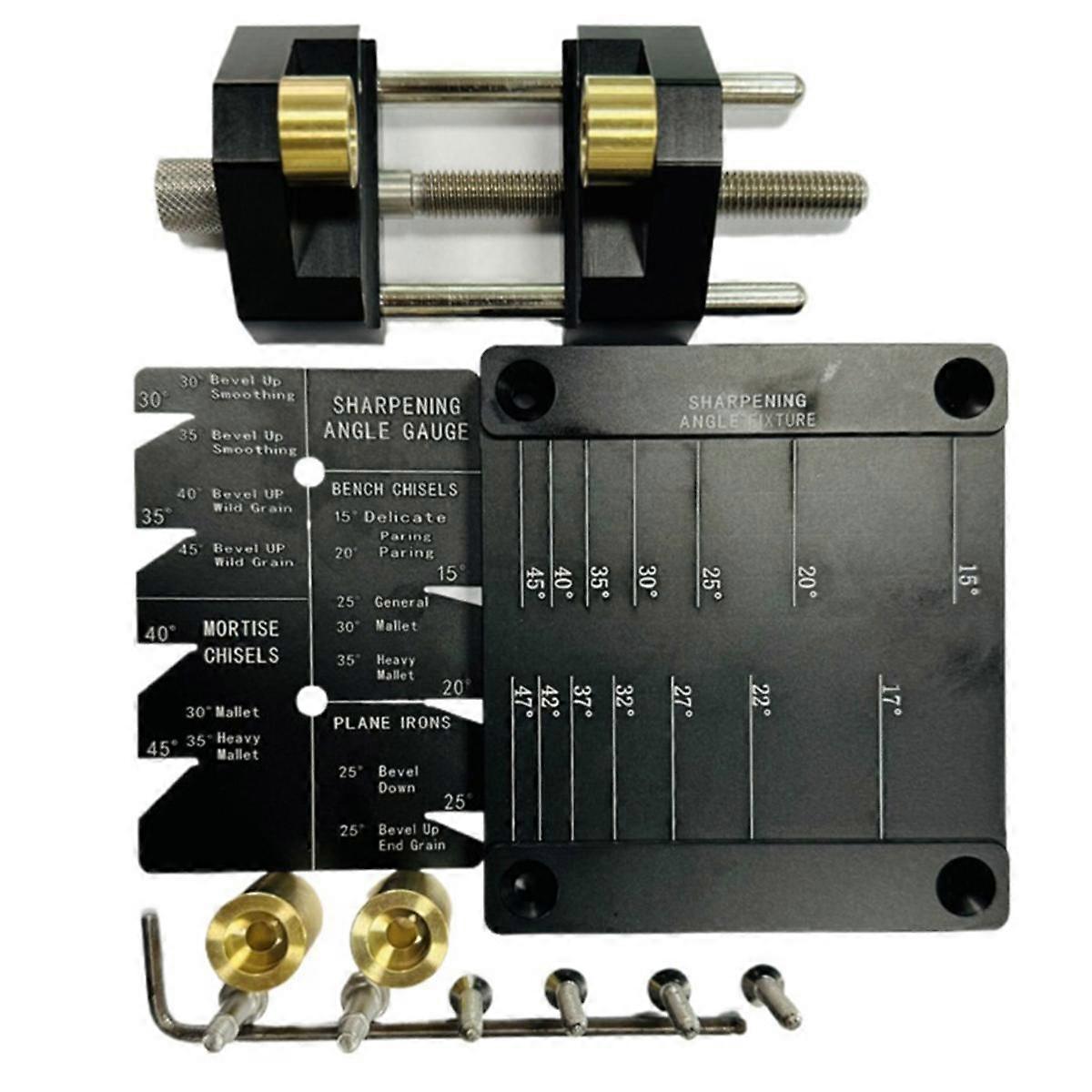 Chisel Sharpening Jig Kit,with 5/32 to 3in Chisel Honing Guide for Chisels and Planes,Woodworking Guide,Wood Chisel Sets