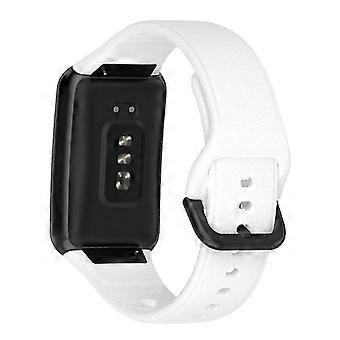 Voor Oppo Watch Gratis Gestructureerde Siliconen Horlogeband Vervangende Polsband met Zwarte Gesp