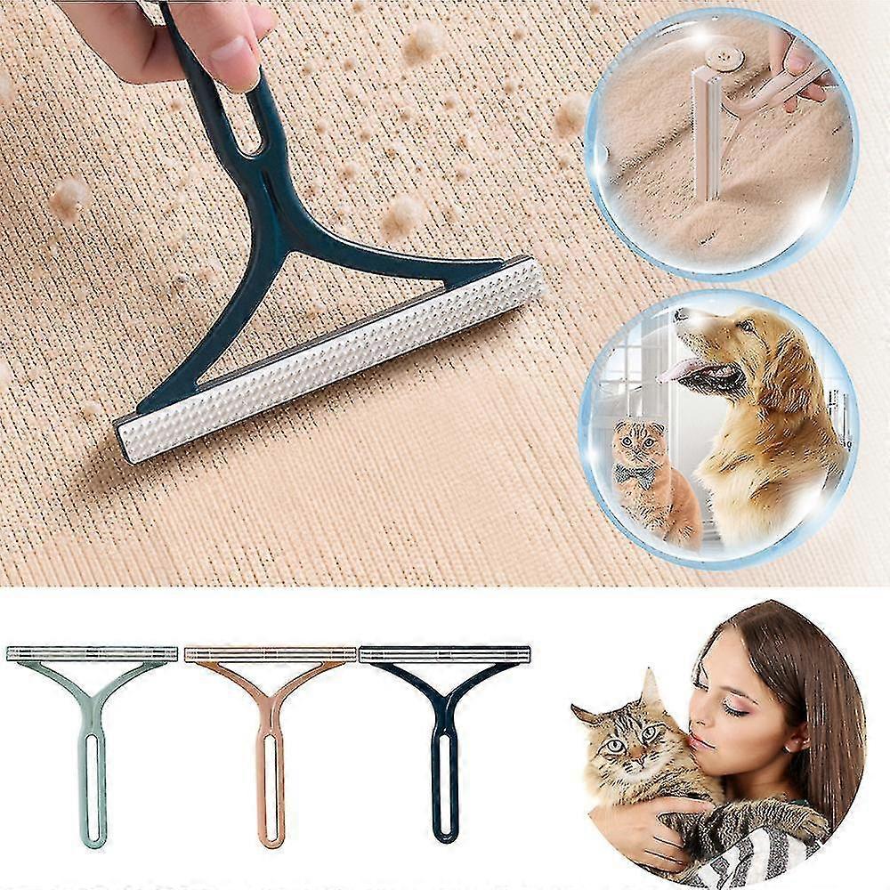 1Pcs Portable Lint Remover Manual Roller Wool Coat Pellet Fabric Razor Cleanerblue