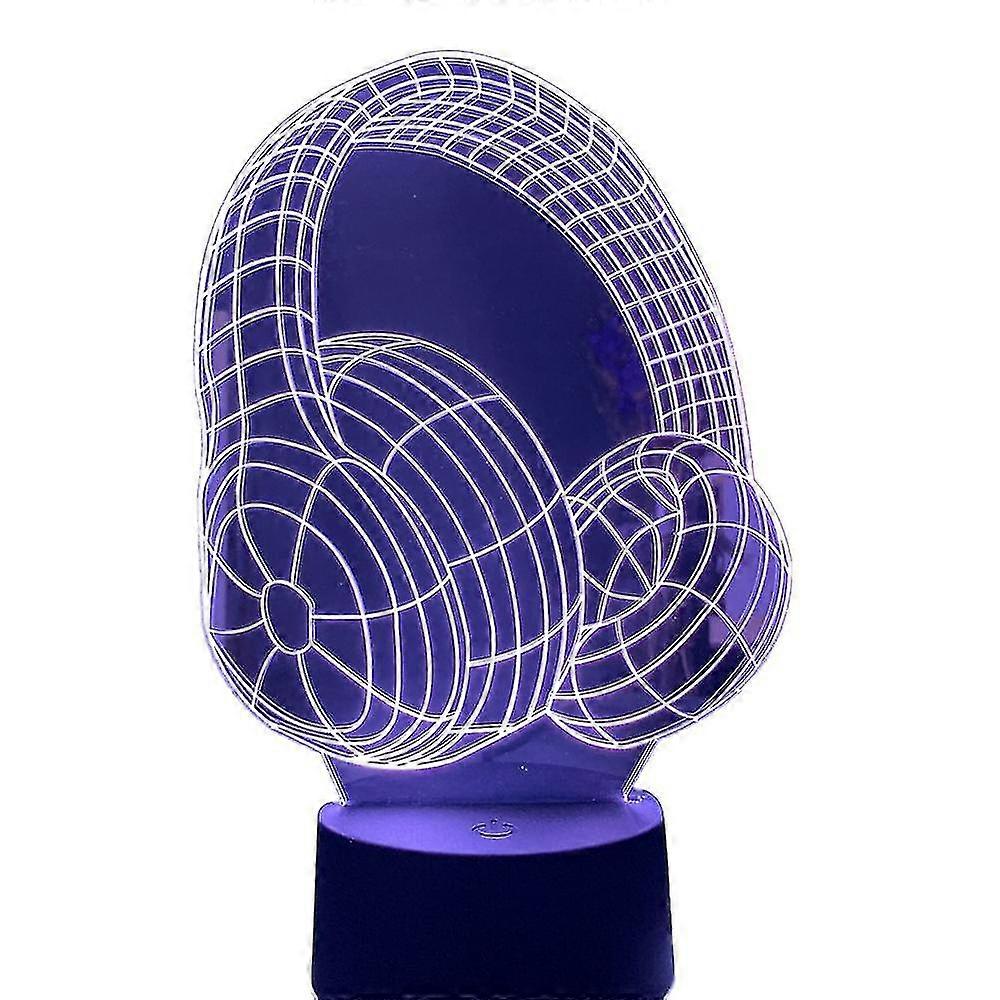 Headset Pattern 3d Night Light