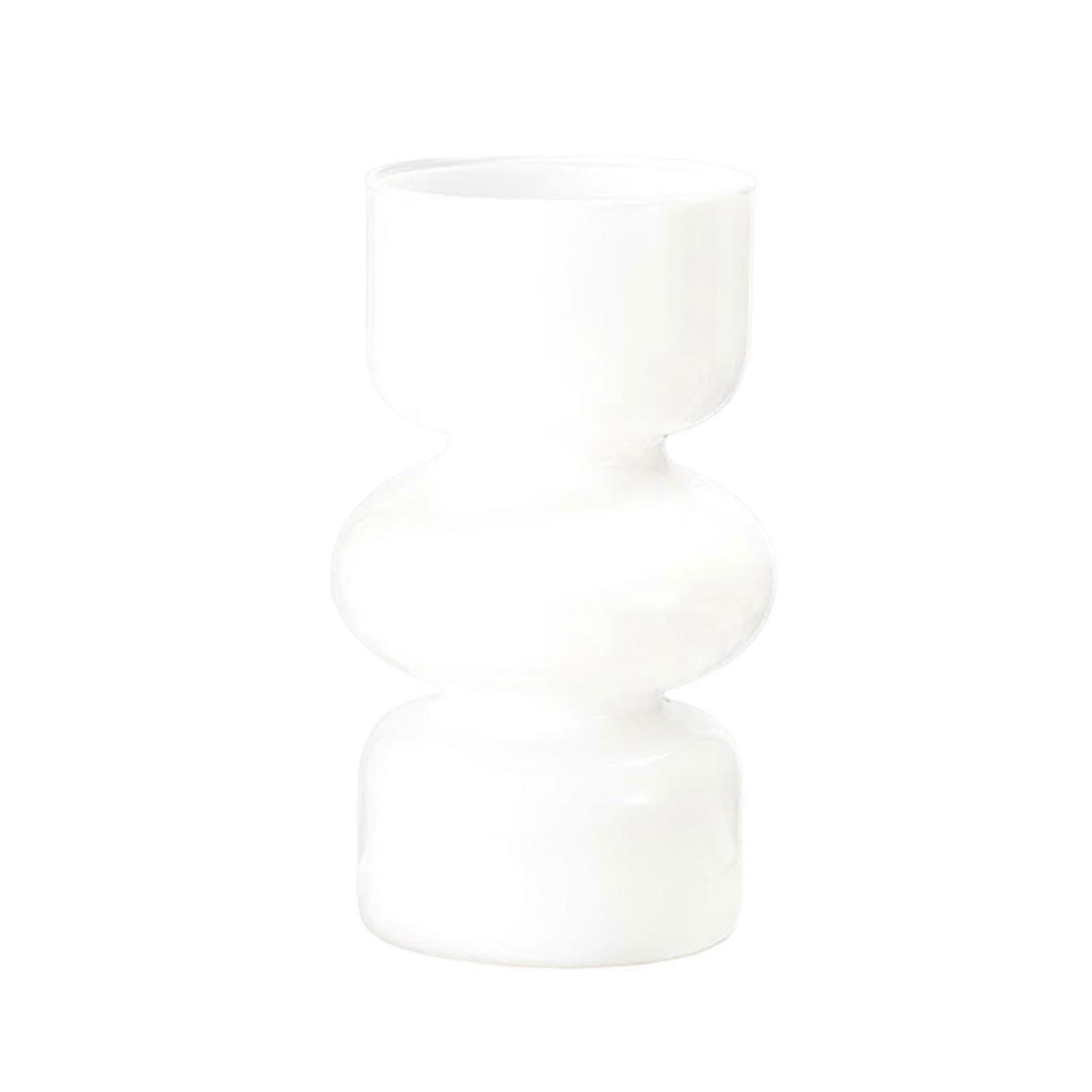 Glass Hydroponic Flower Vase 3-layer Circular Stacking Design Glass Vase For Home Office Table Decoration