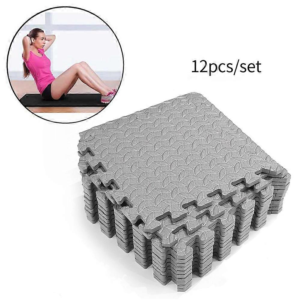 12Pcs Flooring Gym Mats and Home Gym Floor Foam Floor Mats Exercise Mat Foam Flooring Tiles Interlocking Floor Mats