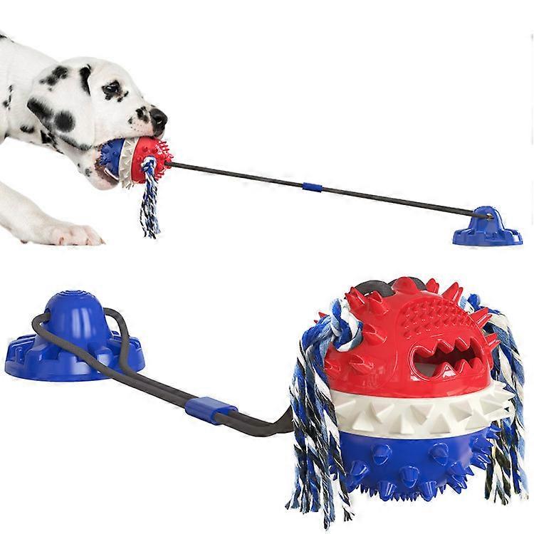Pet Multi-Function Sucker Pull Rope Toy, Jumping Ball Can Leak Food And Make Noise When The Ball Falls, Water Floating Ball, Tooth Cleaning Ball, Teet
