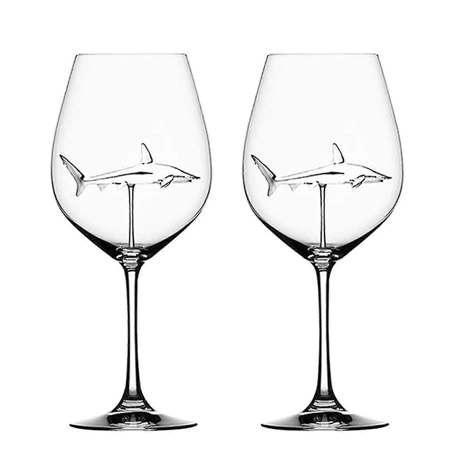 레드 와인 잔 안에 상어 잔 유리 투명 유리 홈 바 파티 (콩)