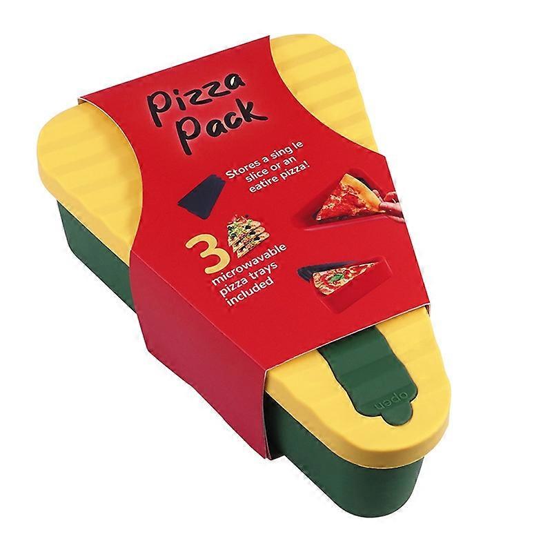 Reusable Silicone Pizza Box Triangular Portable Pizza Slice Storage Container Kitchen Tool (BPA Free