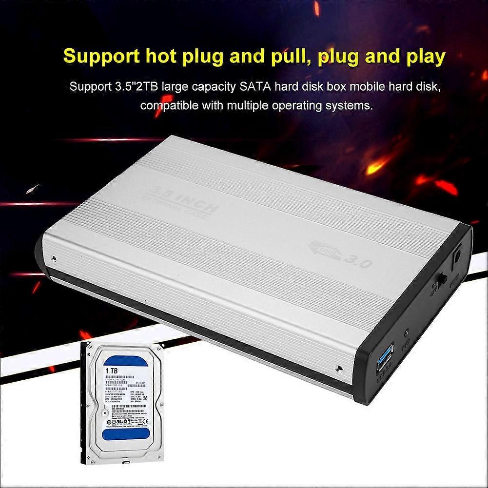 USB 3.0 3.5 HDD Enclosure External SATA HDD Box Mobile Drive Case 5Gbps Compatibility