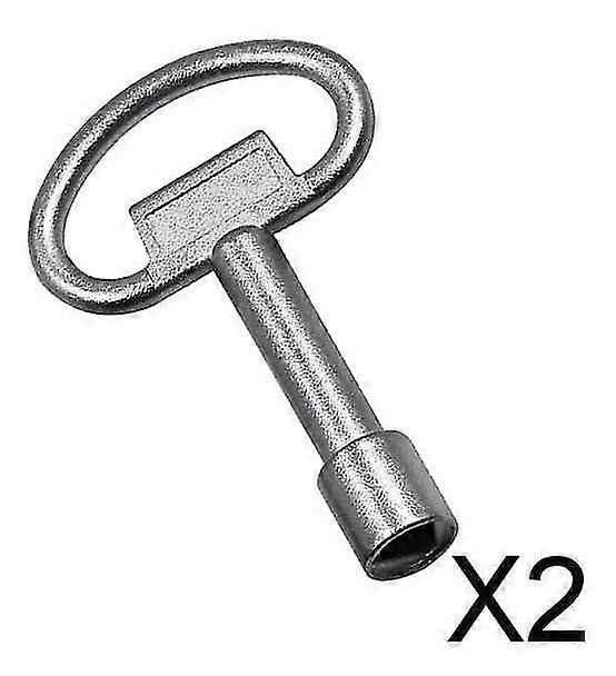 Triangular Socket Wrench Valve Triangular Wrench Door Locking Valve Key Multi-purpose Triangular Key(colour:silver)(2pcs)