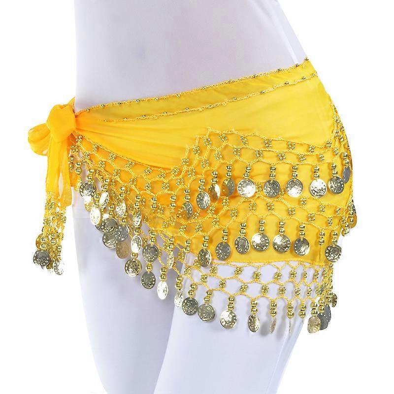 Kvinder Mavedans Hip Tørklæde,Guldmønter Wrap Nederdel
