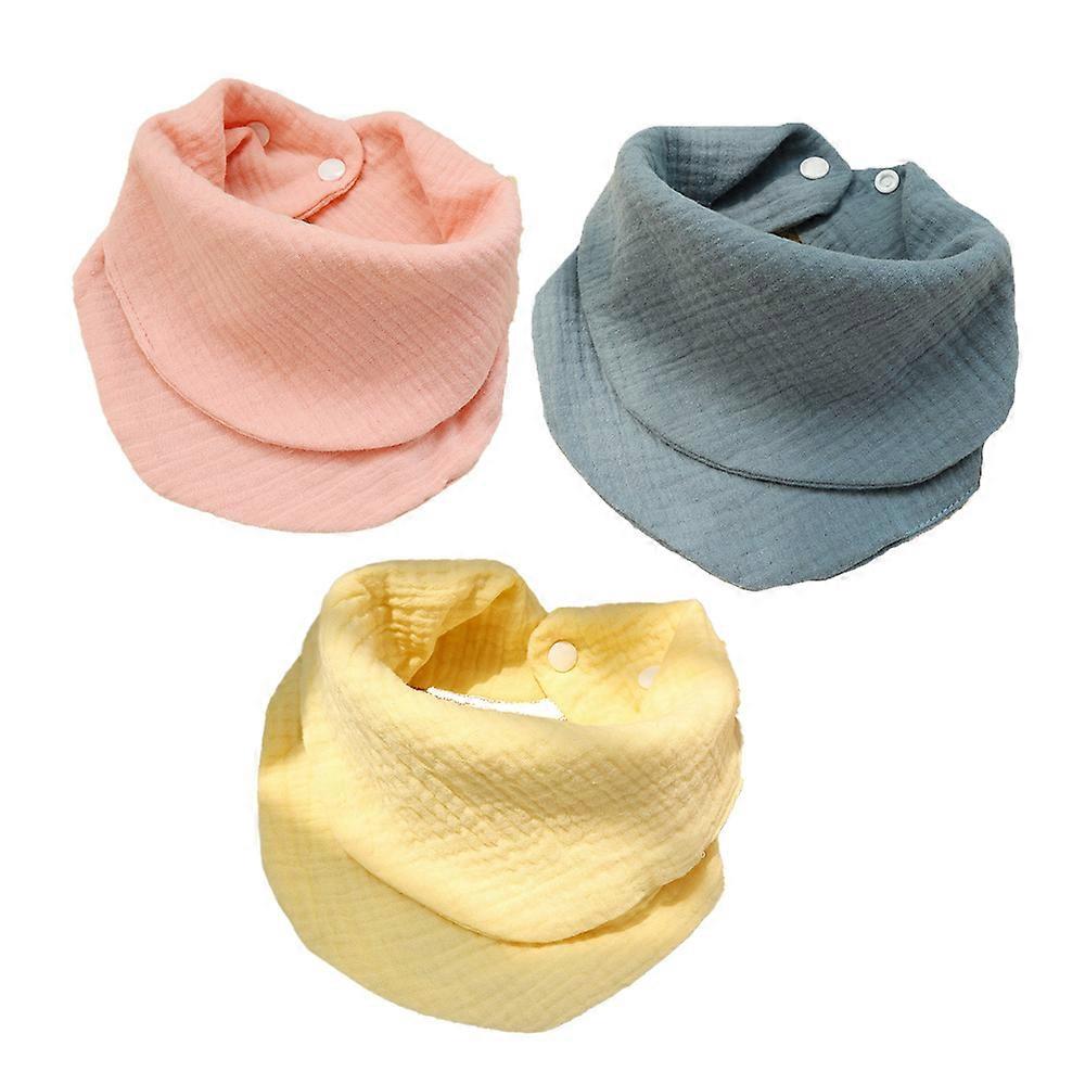 Plain color dual-purpose cotton yarn triangle towel 4 layers of cotton yarn soft