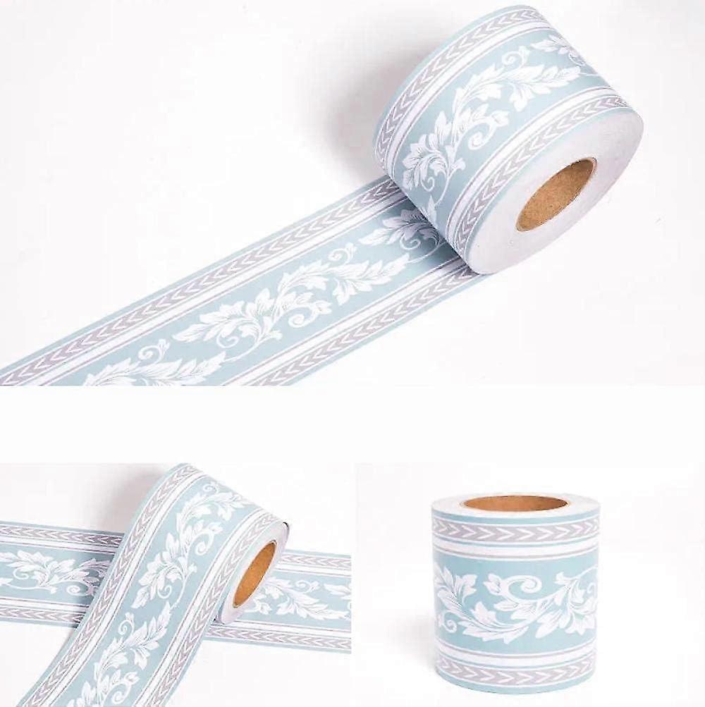 1 tom Tapety Fryzy Jasnoniebieski wzór 12 X 1000cm Listwa ścienna Naklejka ścienna Klej ścienny Listwa przypodłogowa Klej PVC