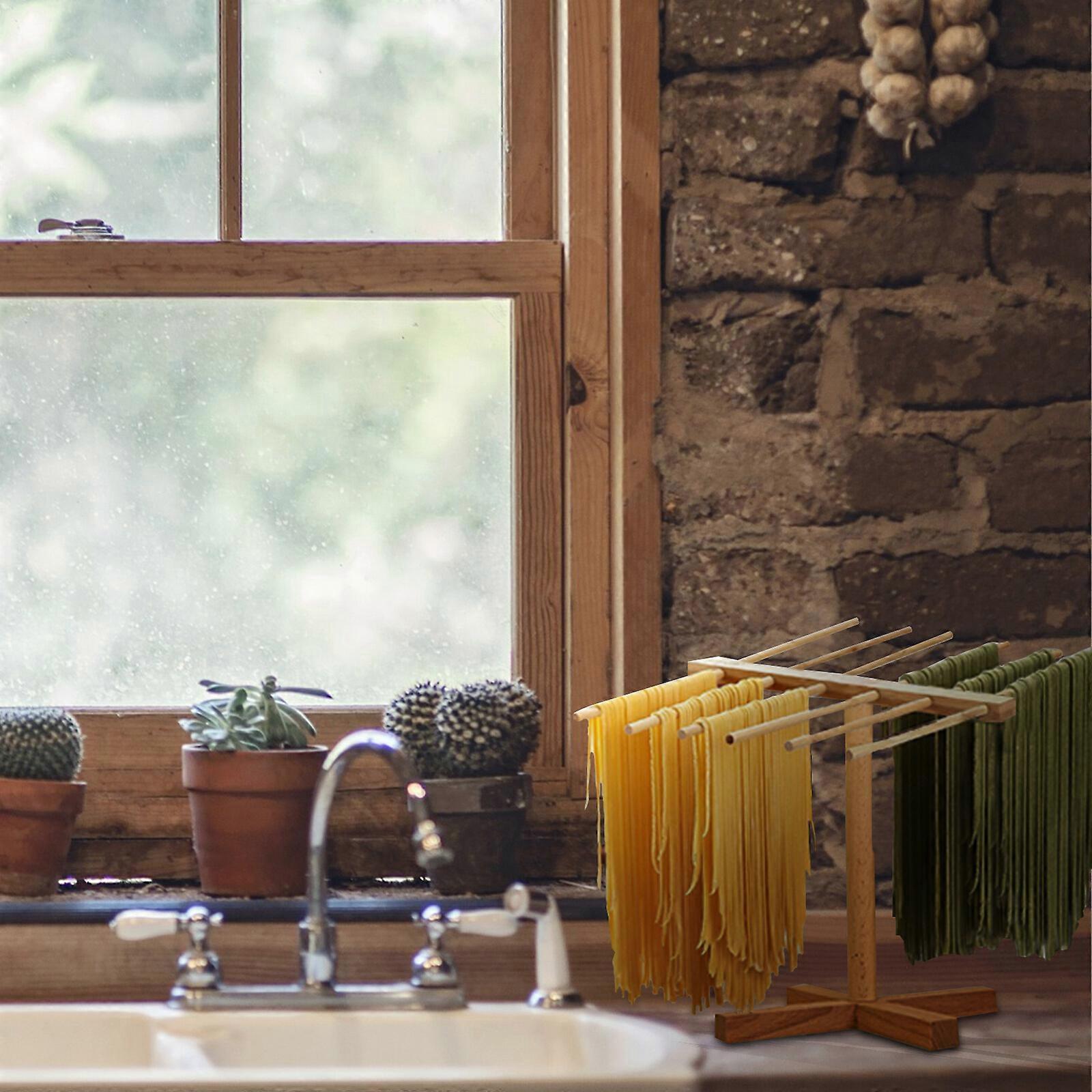 Pasta Drying Rack Natural Beech Material Detachable Noodle Drying Rack