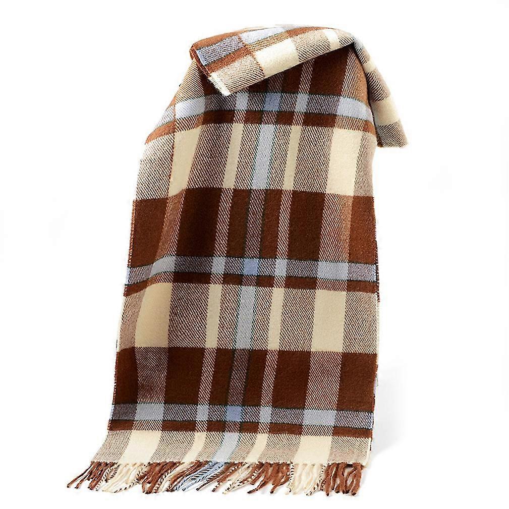 Plaid Pashmina Shawl Wrap Multi Purpose Neck Scarf Warm Wrap for Couples