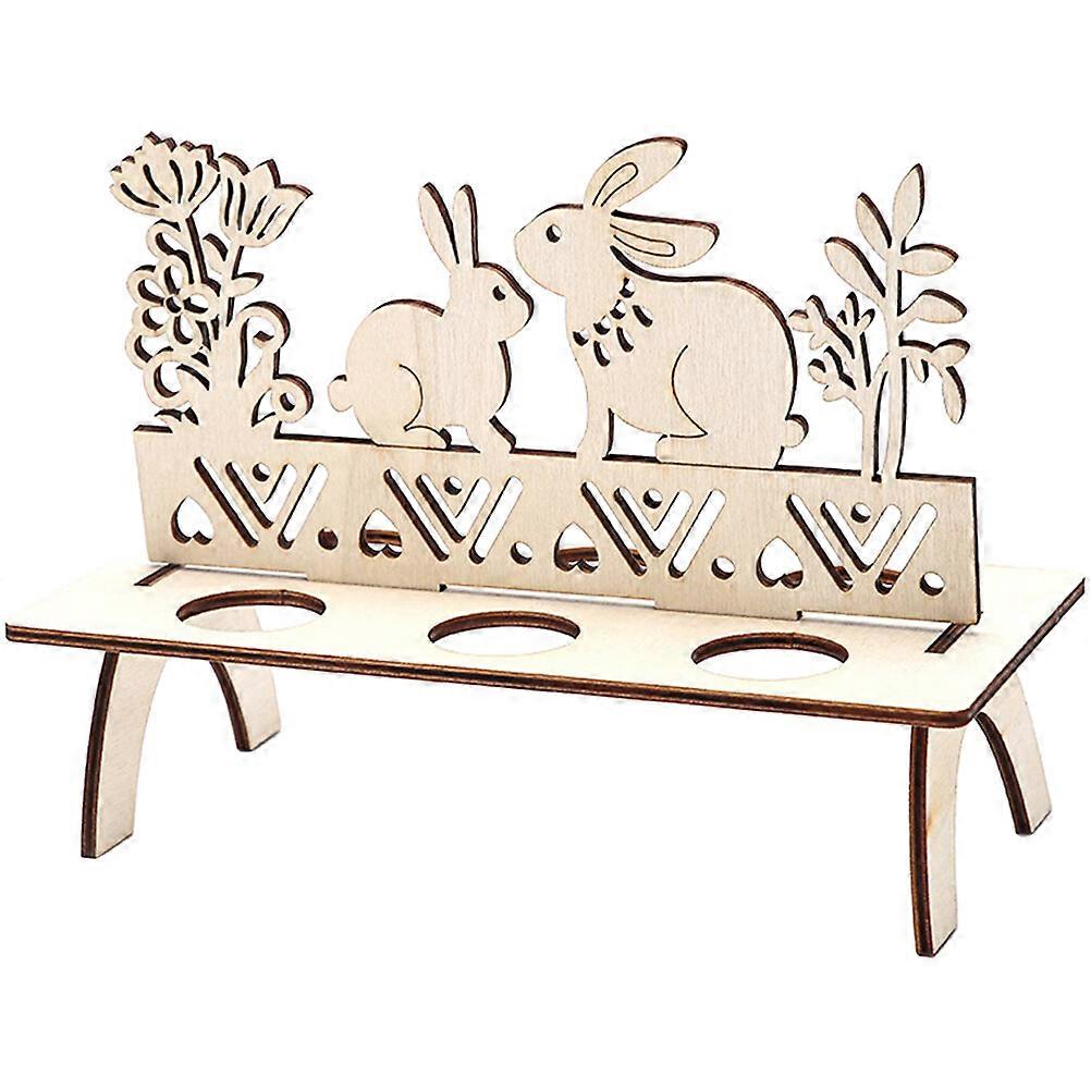 Wooden Egg Holder Countertop Tabletop Egg Display Holder Easter Bunny Decoration