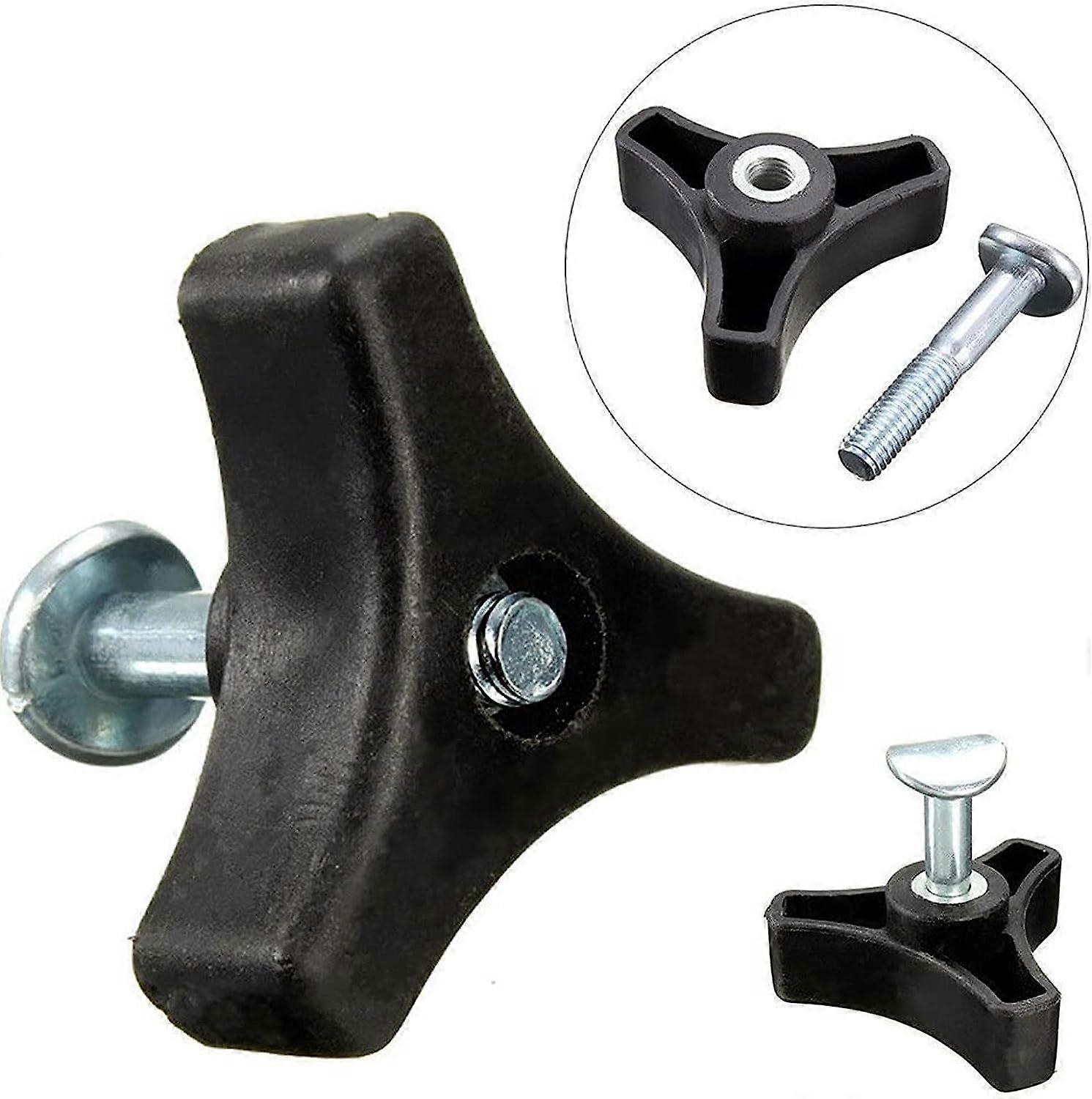 Triangle handle knob nut screw bolt black