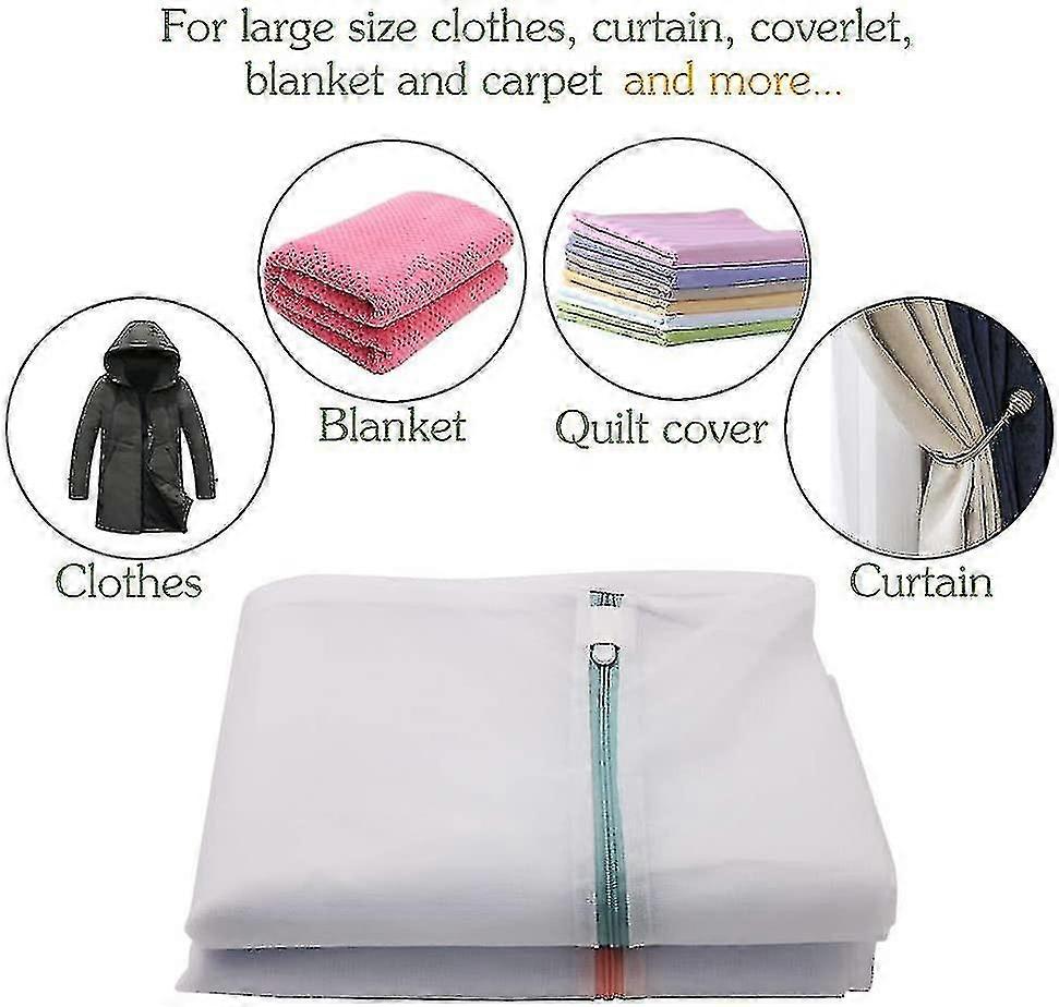 Extra Large Mesh Laundry Bags, 2 Pack 43.3 In X 35.4 In Heavy Duty Net Washing