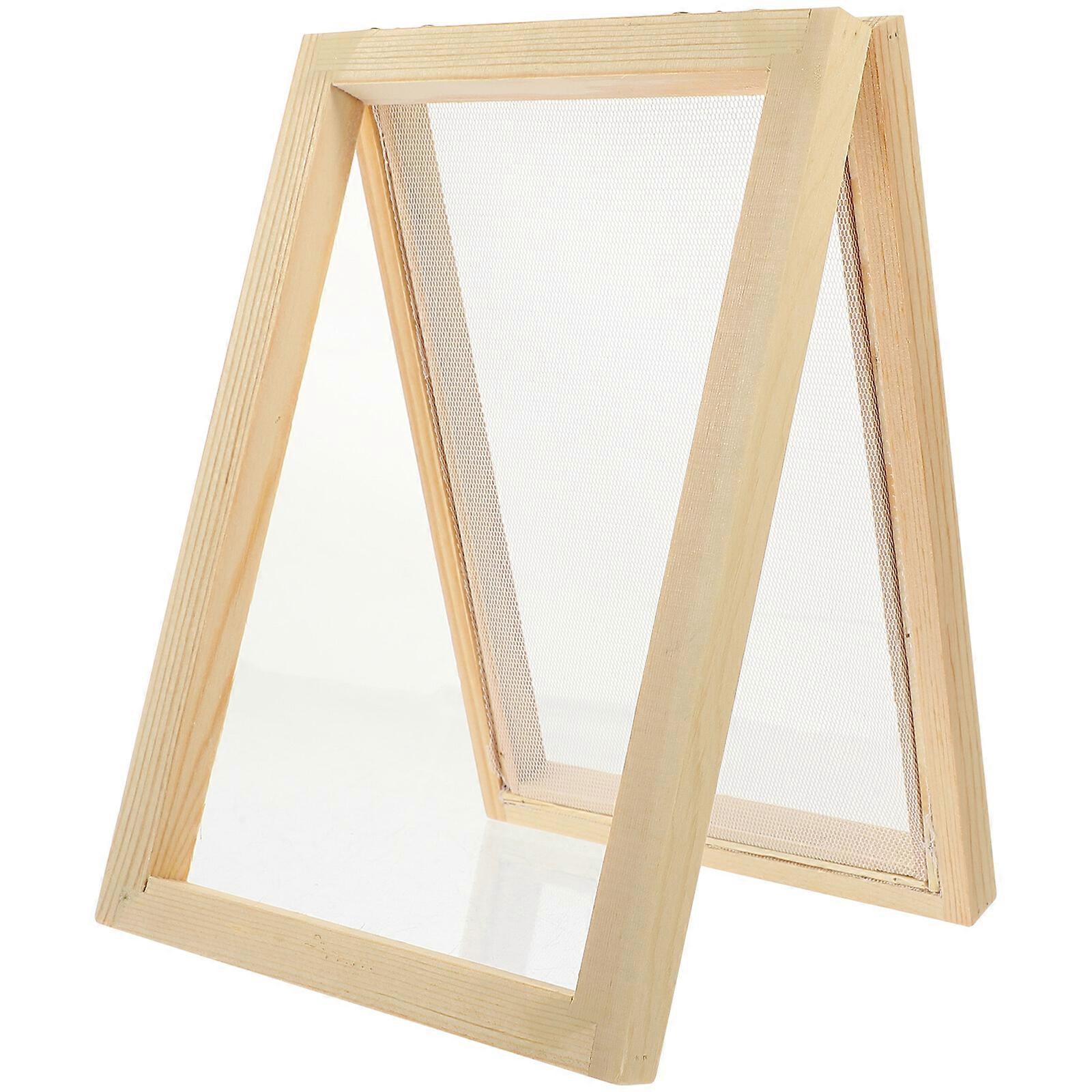 Wooden Paper Making Frame Paper Making Mold DIY Frame Screen Mesh Tool