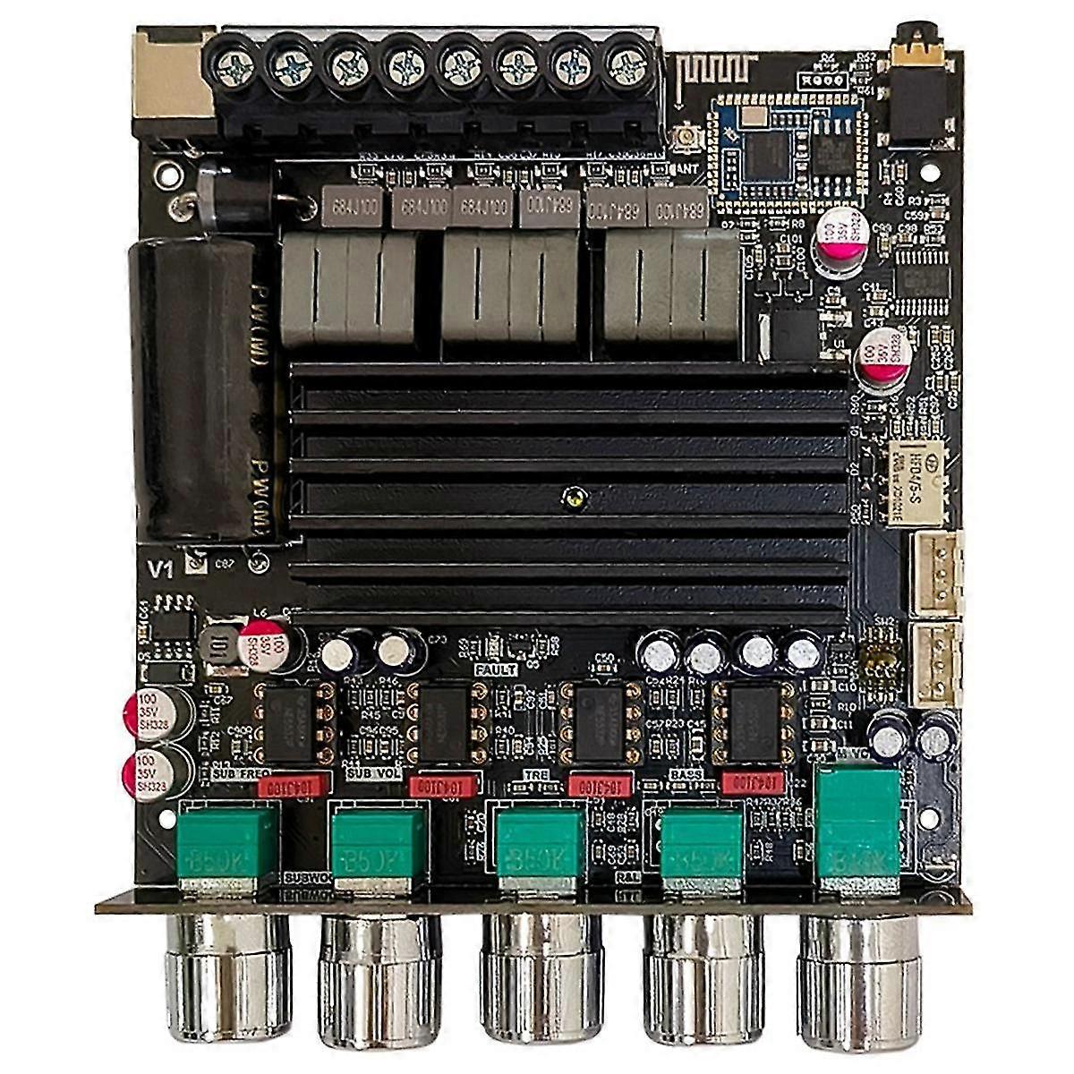 -aptx1 Bluetooth Power Amplifier Board 2.1channel 2x100w+200w Subwoofer Qcc3034 Tpa3221 Digital Power Amplifier Module
