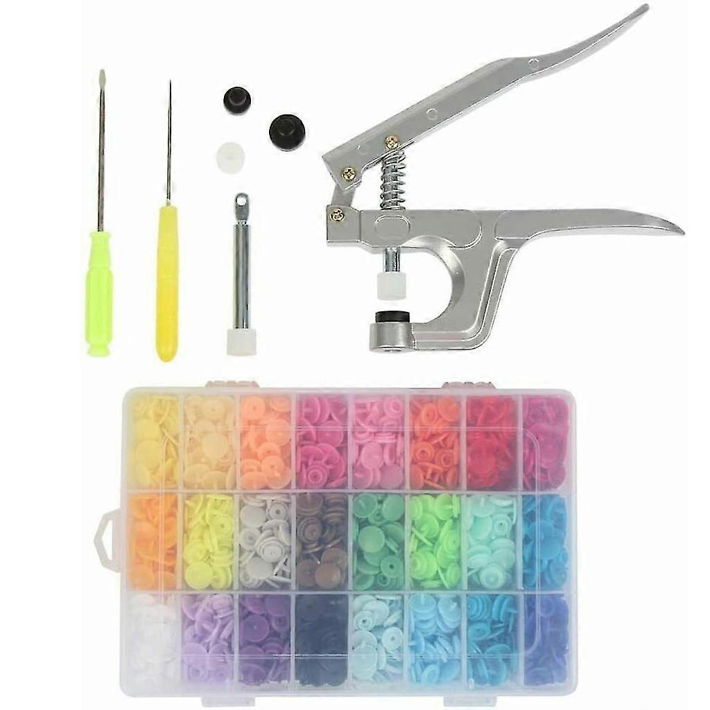 Snap Fasteners With Snaps Pliers, 360 Set T5 Snap Fastener In 24 Colors For Diy Handicrafts (snap Fasteners With Snaps Pliers)-MXBC