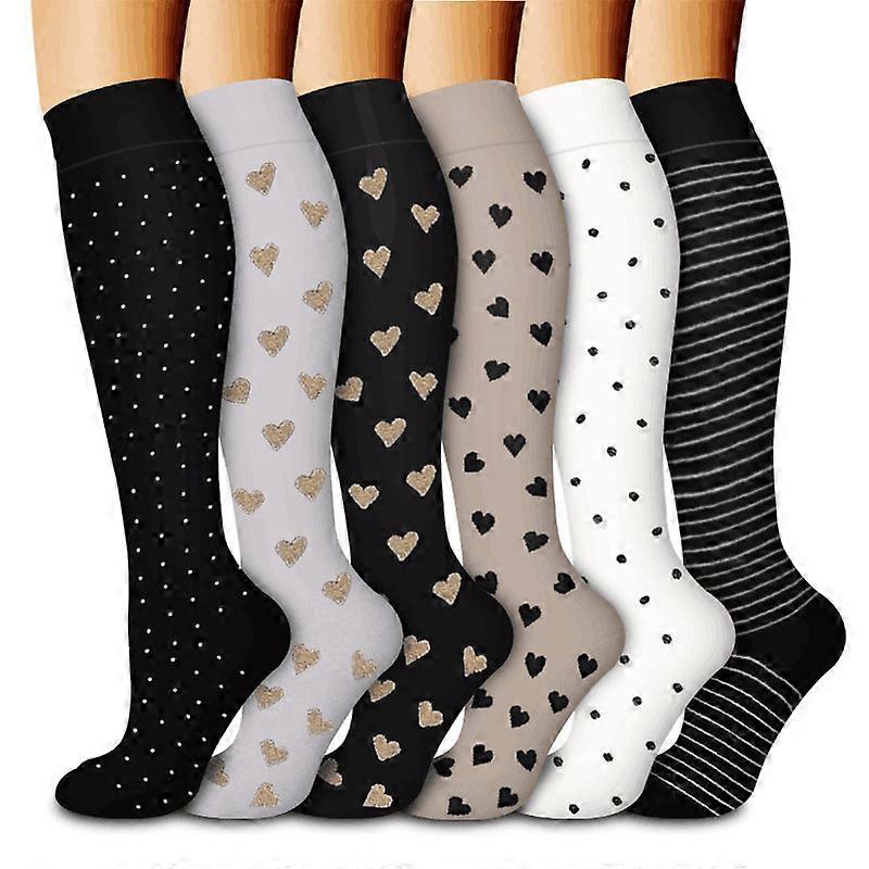 Compression Socks for Women and Men 6 Pairs, Best Support for Running