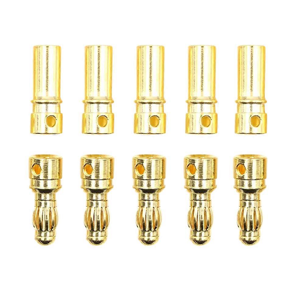 10 Pairs Plugs Outlets Banana Connector Plug Banana Adapter Plug Bullet Connectors Banana Clips Audio Bullet Banana Plug