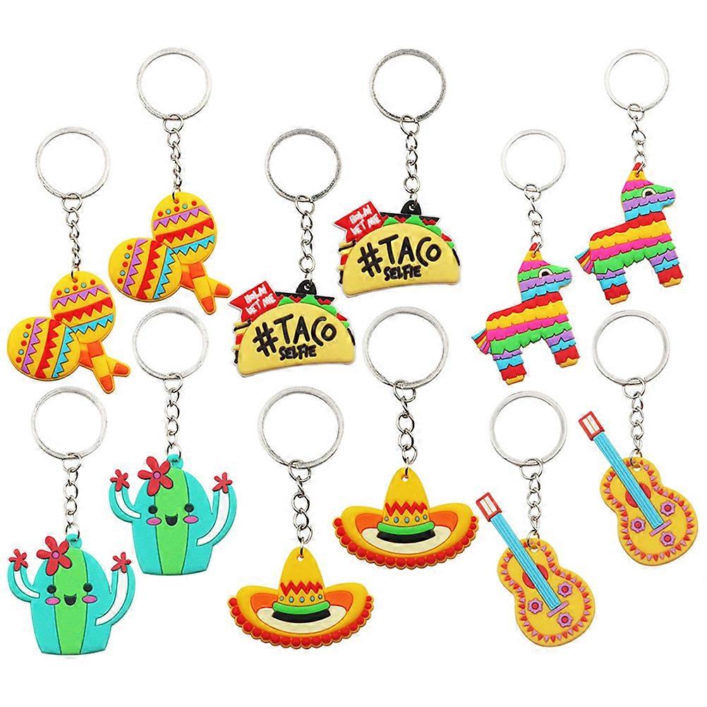 24pcs μεξικάνικο μπρελόκ Fiesta θεματικό κόμμα ευνοεί τσάντα κρέμονται διακοσμήσεις