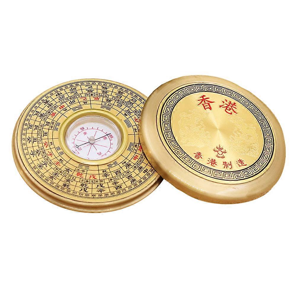 Portable Alloy Chinese Compass Chinese Ancient Compass Vintage Alloy Compass