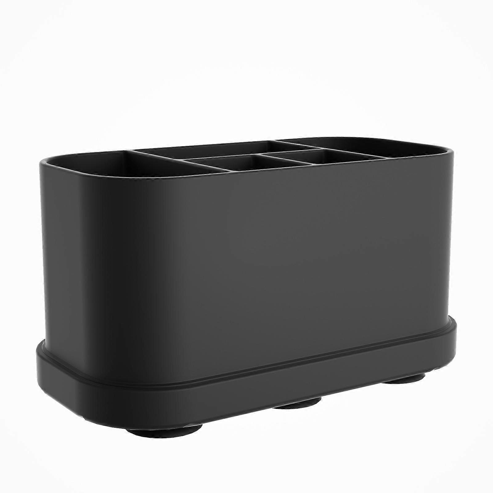 Toothbrush Holder, Silicone Storage Boxes Multi-Grid Toothpaste Toothbrush Holder Bathroom Sink Organiser Worktop