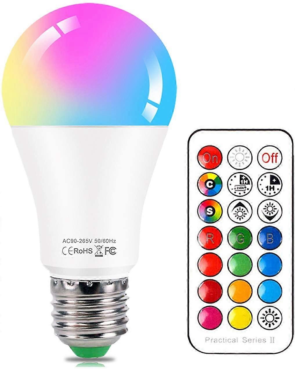 Bec LED E27 RGB Color Changing Light Bec Dimmable Smart LED Becuri pentru dormitor decorativ