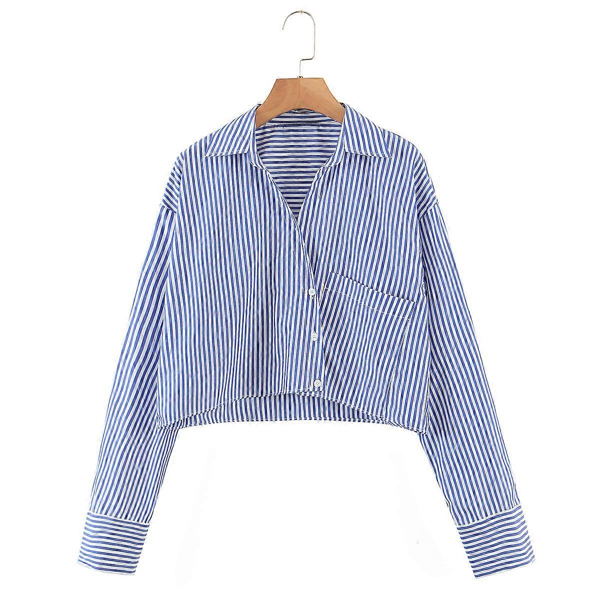 Women's Long Sleeve Striped Short Style