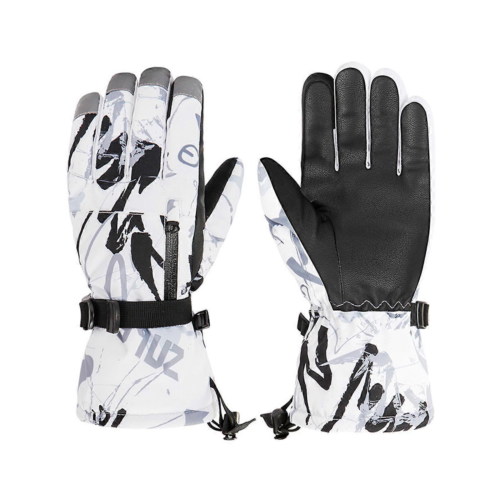 Men's and Women's Waterproof Ski Gloves with Non-Slip PU Palms and Touch Screen Fingers, Great for Skiing and Snowboarding