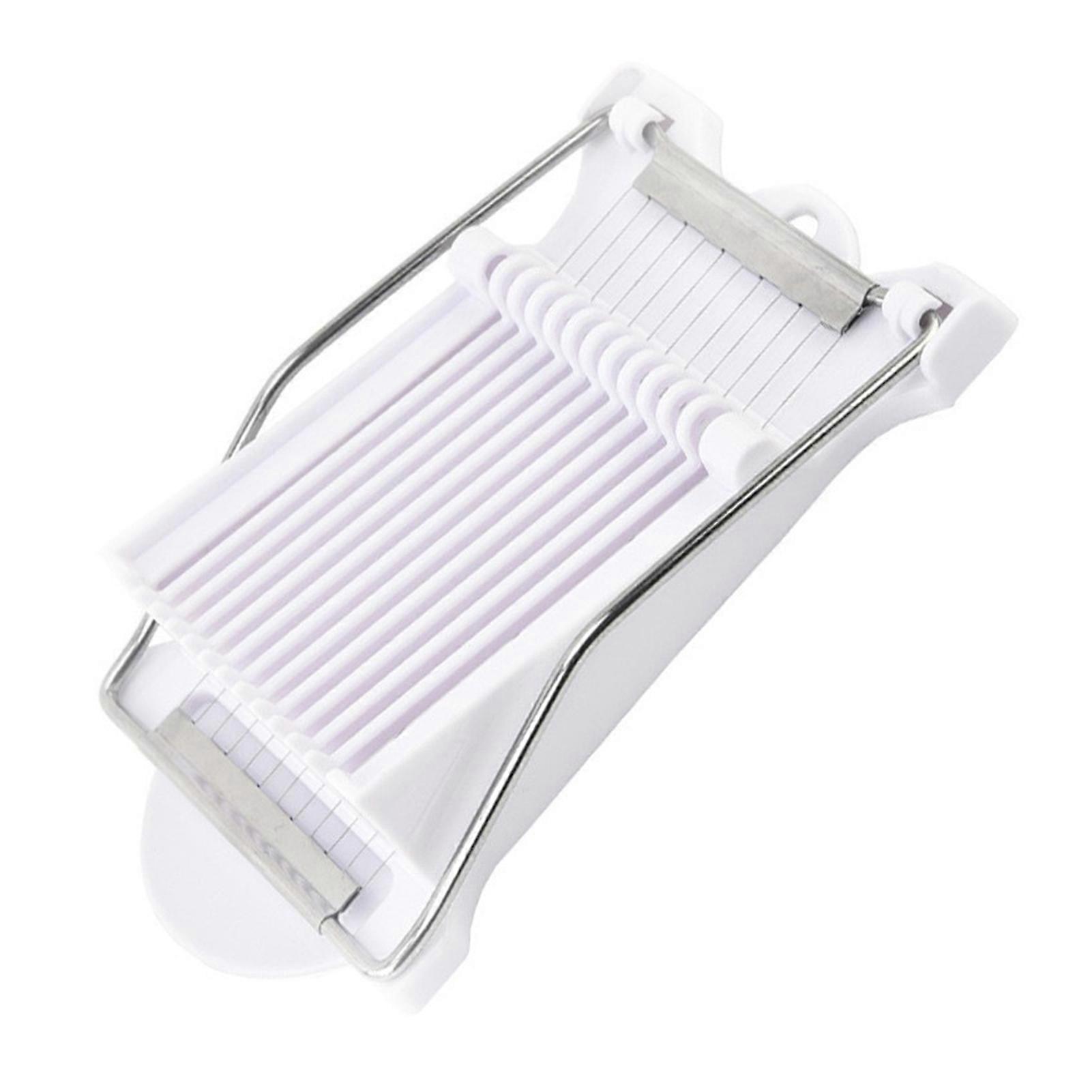 Egg Slicer 12 Lines Stainless Steel Food Slicer Fast Cutting Cheese Mushroom Strawberry Cutter Easy to Use Egg Chopper for Hard Boiled Eggs Luncheon M