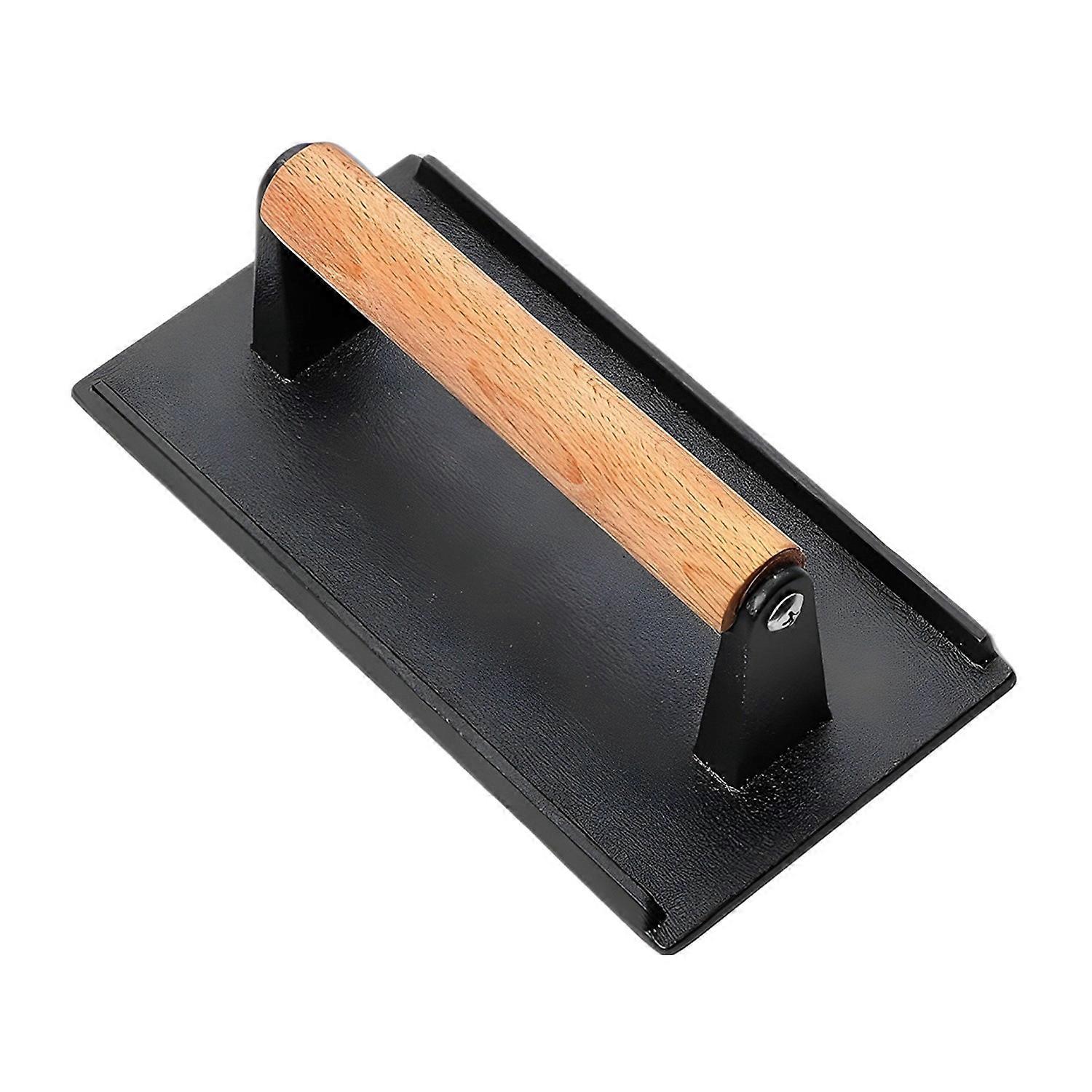 3 in 1 Round And Rectangular Burger Press Heavy Duty Metal Patty Maker with Wood Handle Non-Stick