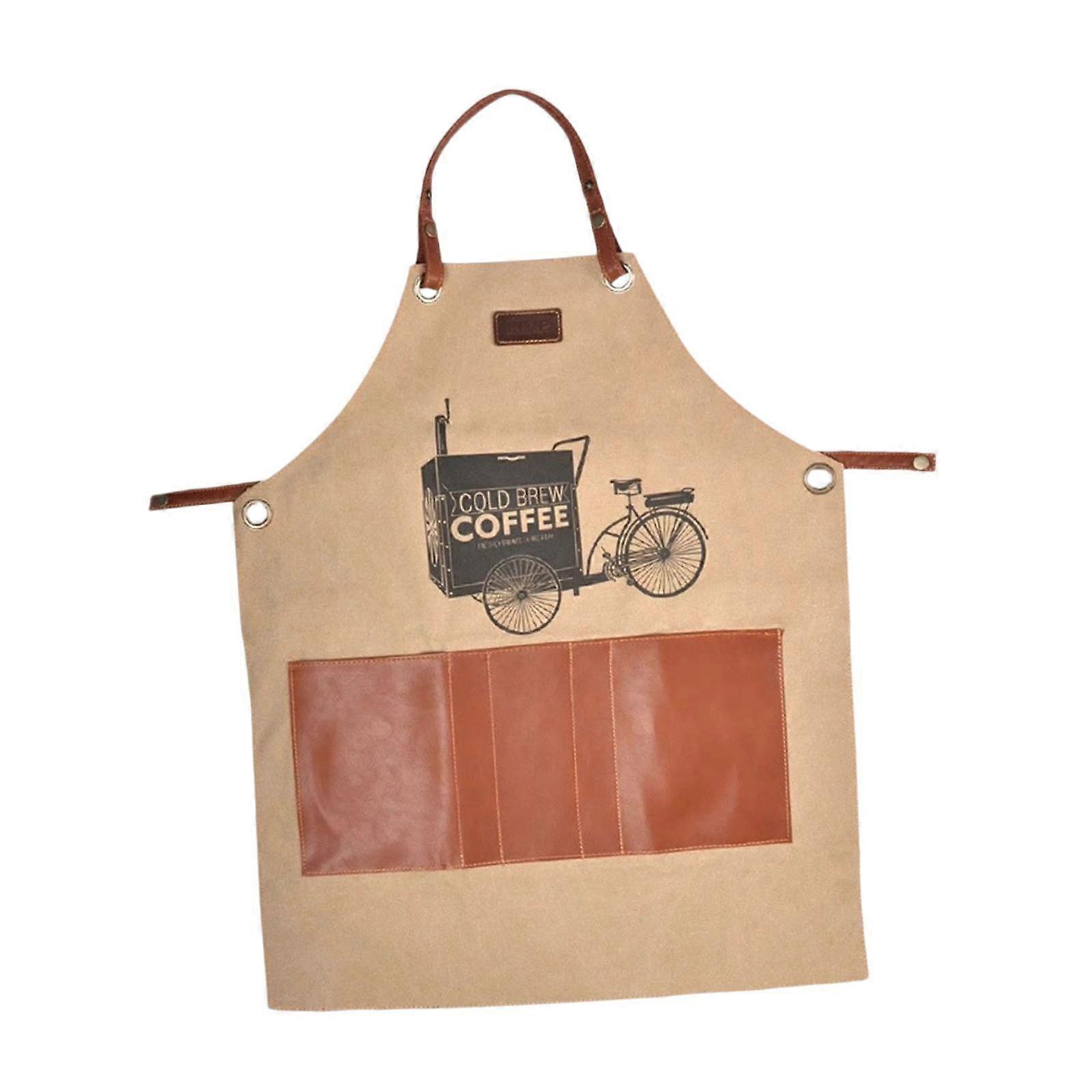 Șorț Chef Șorț Bib Haine de lucru Șorț Barista pentru grădinar Salon Grădinărit kaki