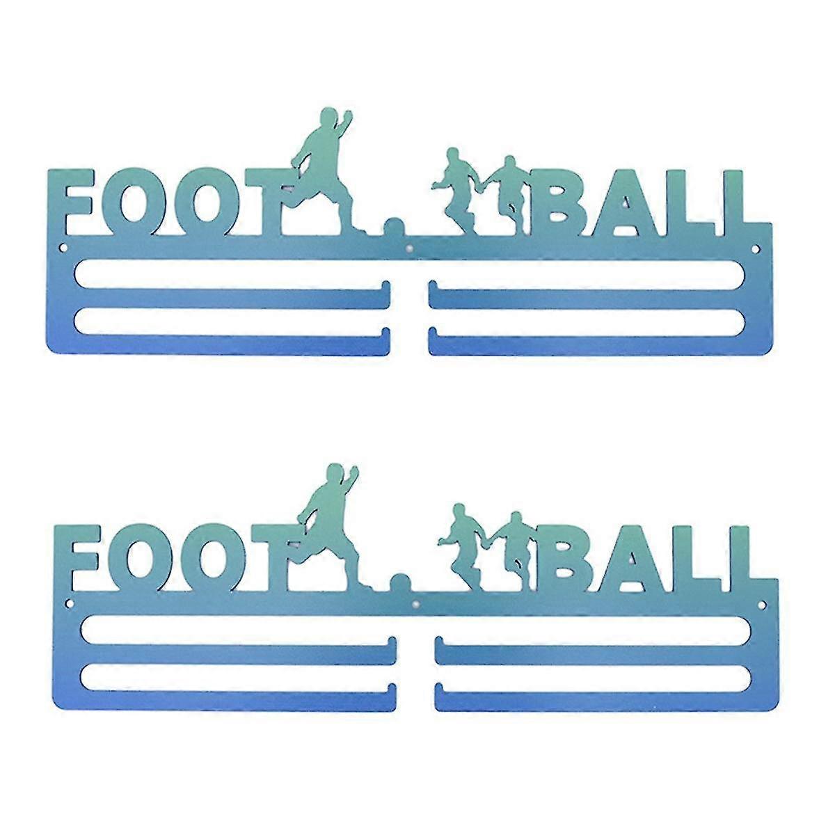 رف ميداليات رياضية نموذجي لكرة القدم ، الحرف المعدنية ، رف عرض الميدالية الحديدية ، خطاف تخزين الميداليات المثبت على الحائط