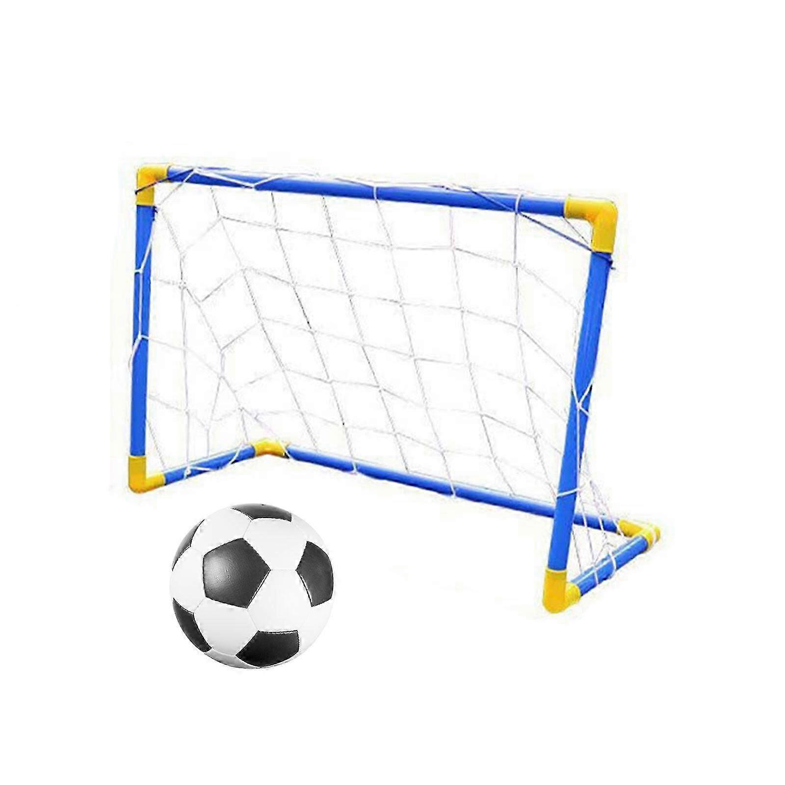 Folding Mini Soccer Goal Post Set, Net for Kids' Football Games