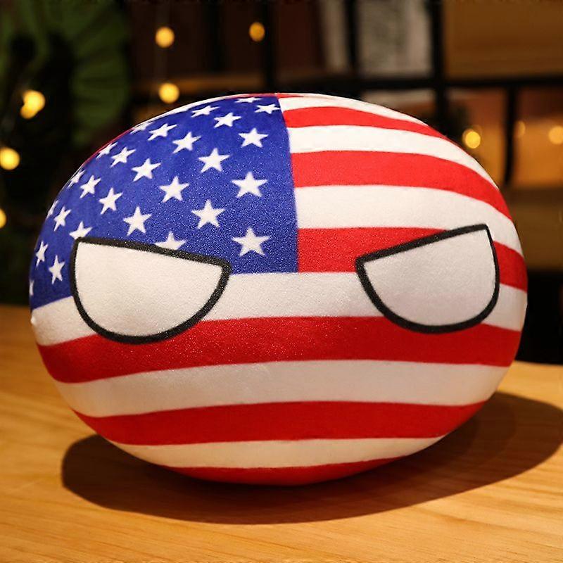 10-40cm Kawaii Countryball Βελούδινο Παιχνίδι Γεμιστό Μαξιλάρι Polandball Καναδάς Ανατολική Γερμανία Ευρωπαϊκή Ένωση Ηνωμένες Πολιτείες Μαλακά παιδικά δώρα