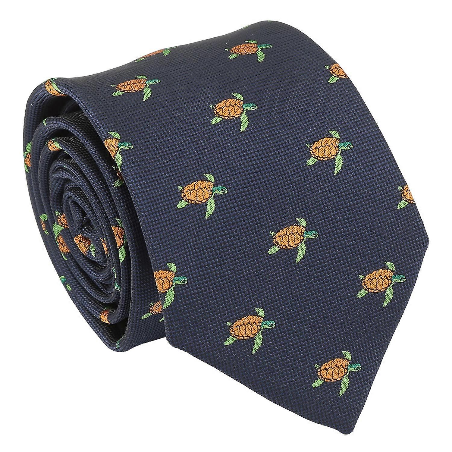 Navy Blue Turtle Tie